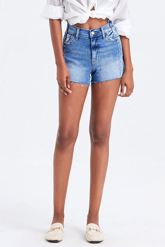 HIGH RISE DENIM SHORTS BYH6010