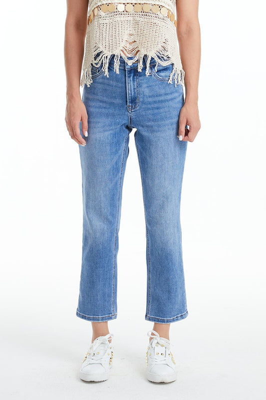 HIGH RISE STRAIGHT LEG JEANS BYT5145 MB