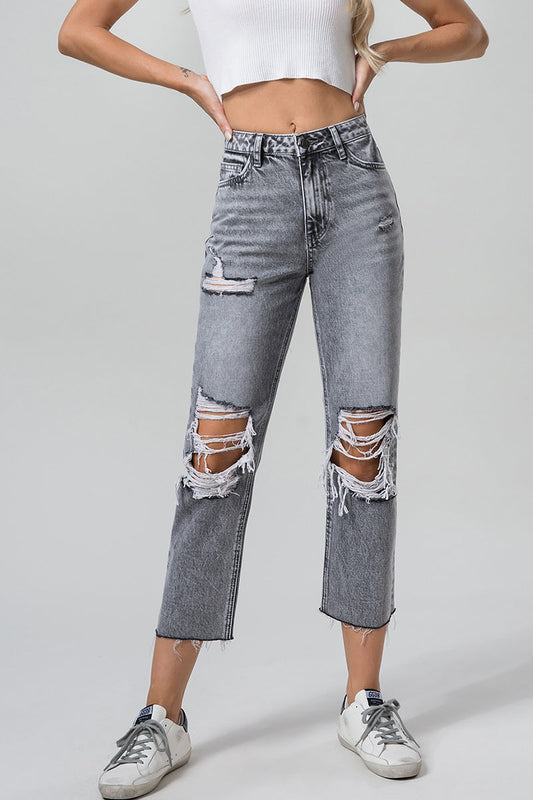 HIGH RISE STRAIGHT LEG JEANS BYT5008