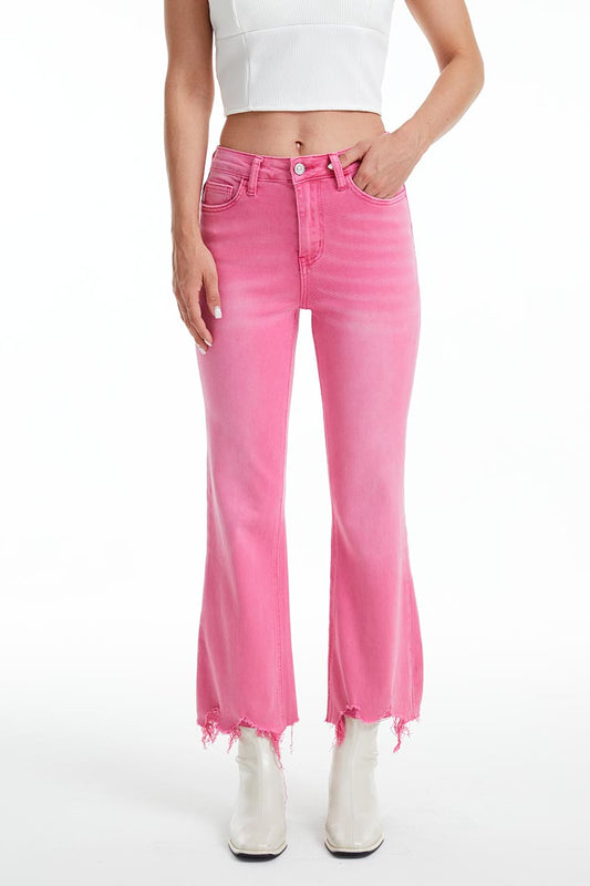 HIGH RISE VINTAGE CROP FLARE JEANS BYF1102