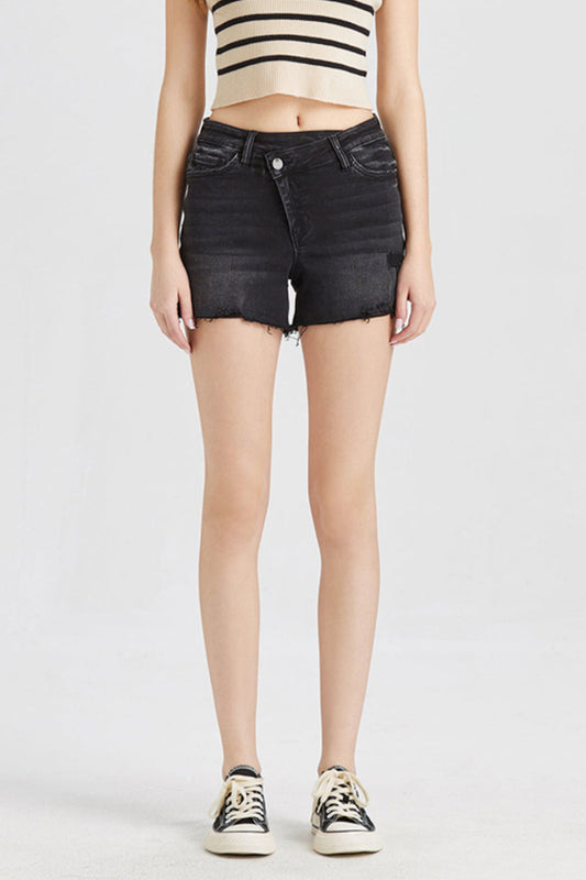 HIGH RISE DENIM SHORTS BYH6015