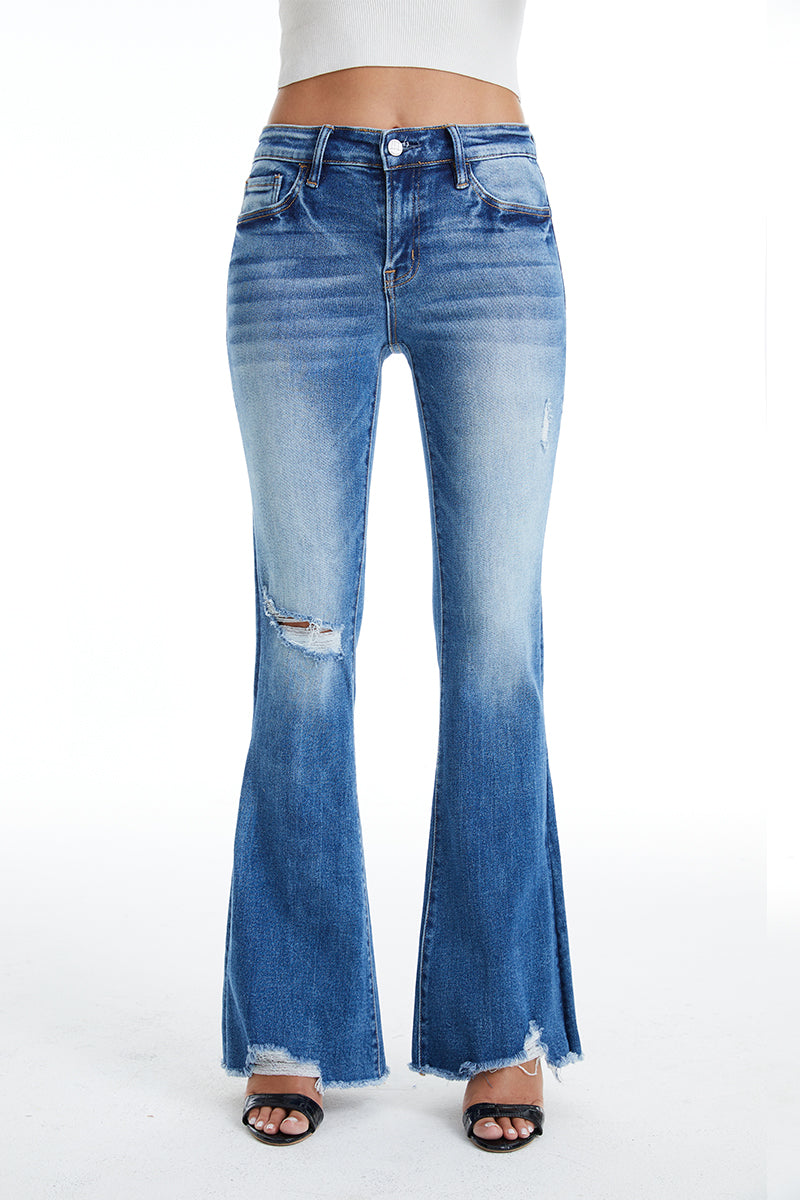 MID RISE FLARE JEANS BYF1018