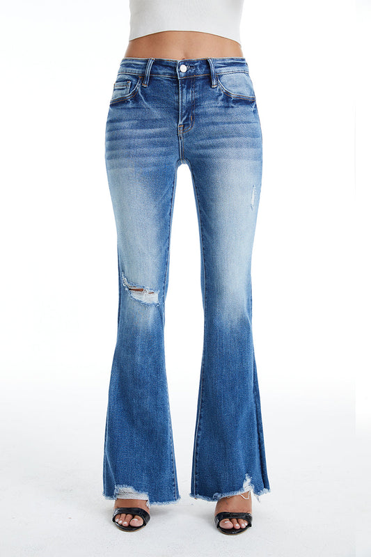 MID RISE FLARE JEANS BYF1018