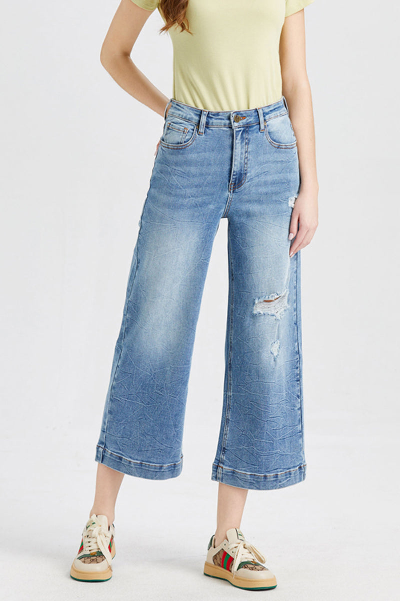 HIGH RISE WIDE LEG JEANS BYW8005