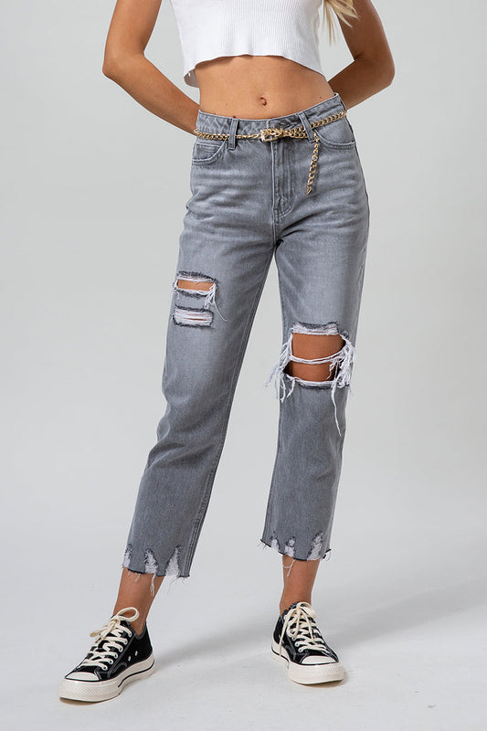 HIGH RISE STRAIGHT LEG JEANS BYT5004