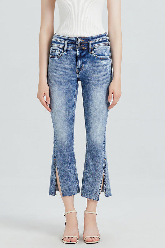 HIGH RISE FLARE JEANS BYF1031