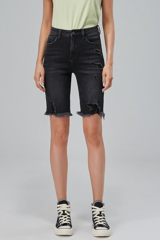 HIGH RISE DENIM SHORTS BYH6018