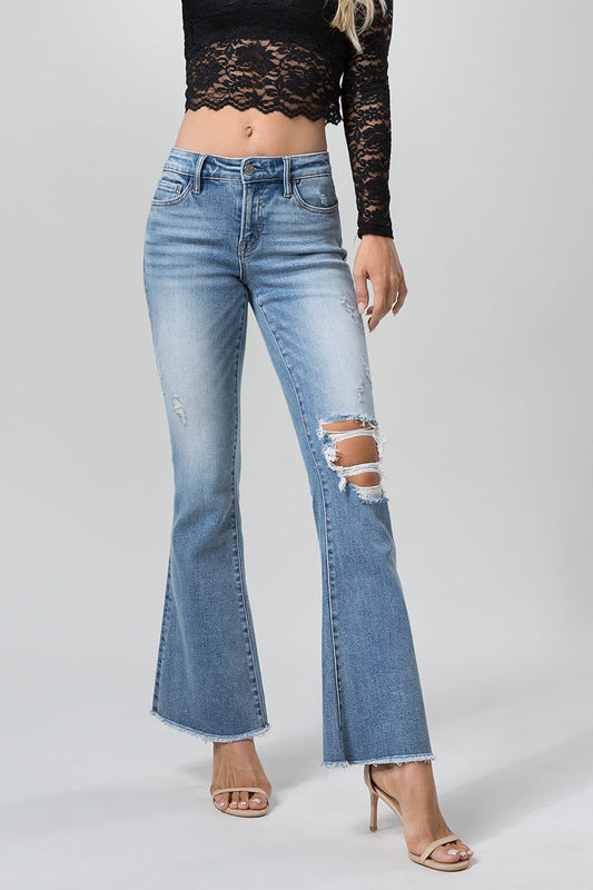 MID RISE FLARE JEANS BYF1019