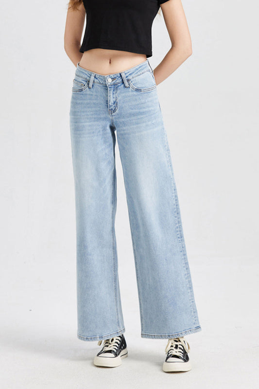 MID RISE WIDE LEG JEANS BYW8001