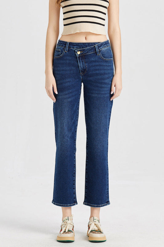 HIGH RISE STRAIGHT LEG JEANS BYT5015