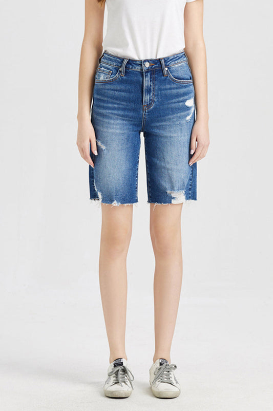 HIGH RISE DENIM SHORTS BYH6017