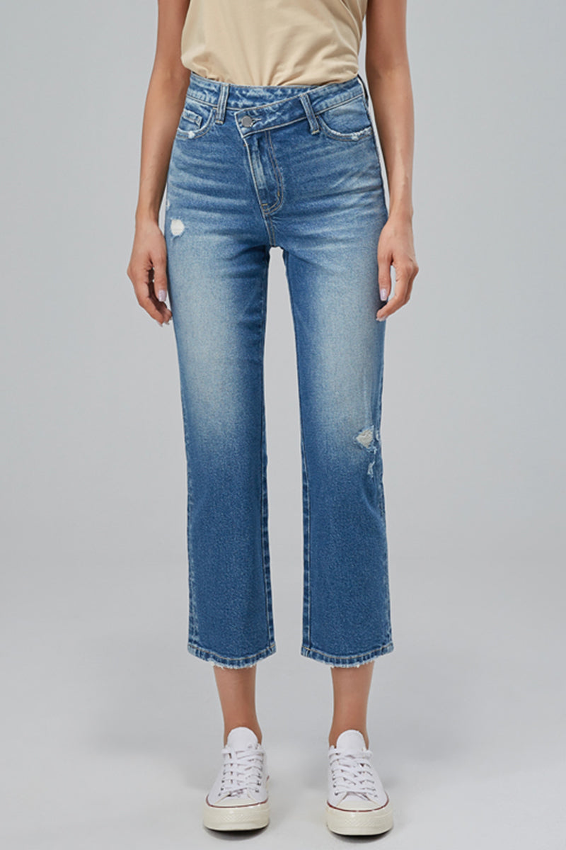 HIGH RISE STRAIGHT LEG JEANS BYT5011